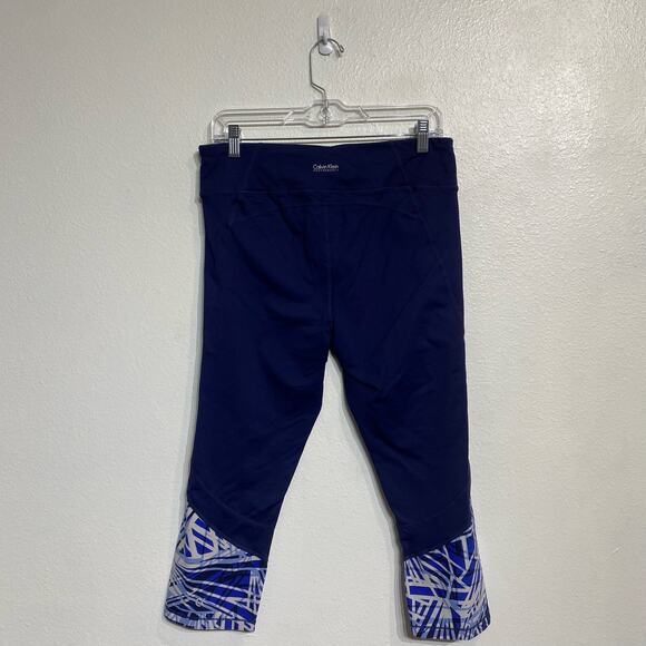 Calvin Klein Performance Navy Athletic Cropped Leggings Sz XL - Picture 9 of 11